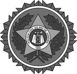 Logo Policia Civil do Rio de Janeiro - preto e branco