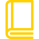 ícone livro fechado amarelo