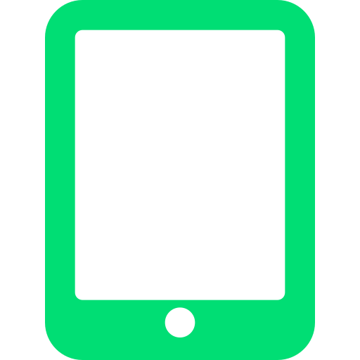 ícone tablet verde