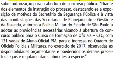 PM – SP recebe autorização para concurso com mais de 130 vagas 2 autorização pm sp