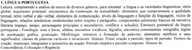 O que cai na prova: PM PI 1 Língua Portuguesa