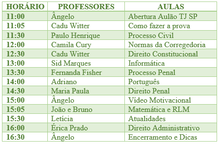 ⏱ Falta pouco para o Aulão de Véspera Concurso TJ SP! 2 TJ-SP