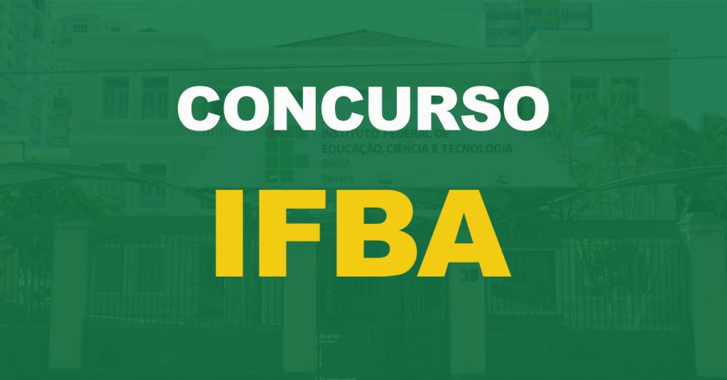 Concurso IFBA: Inscrições a partir desta segunda-feira (05/09)!