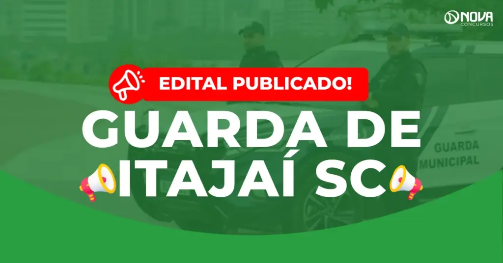 Concurso Guarda de Itajaí SC: Edital oferta 20 vagas! Iniciais de R$5,5 mil!