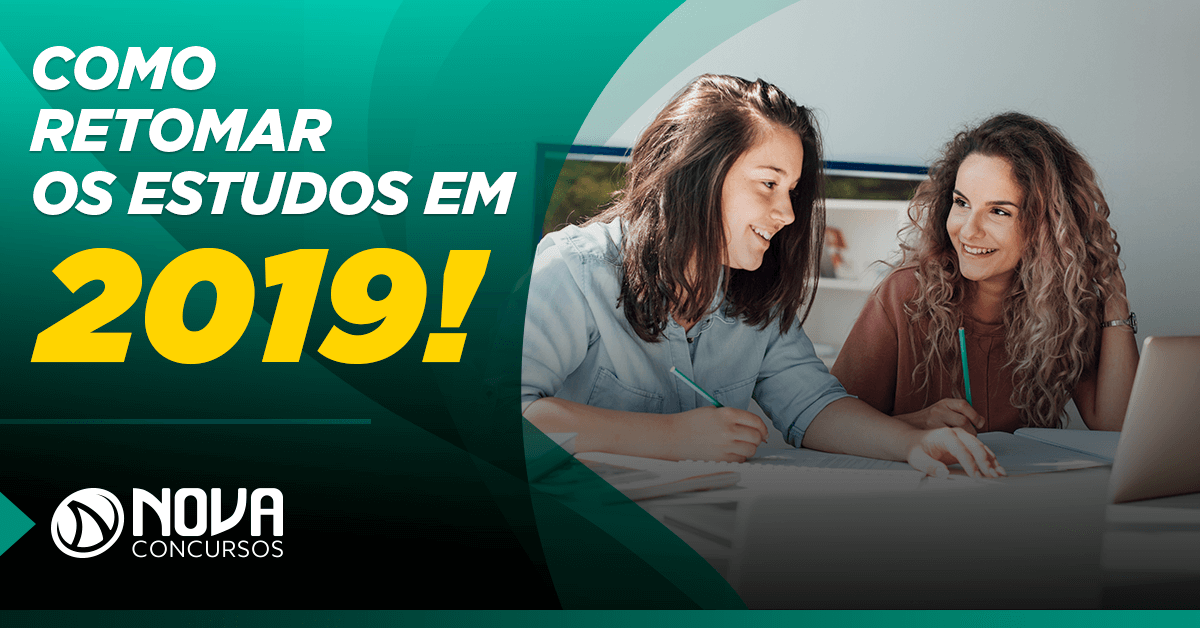 Como retomar os estudos em 2019. Vamos Juntos!
