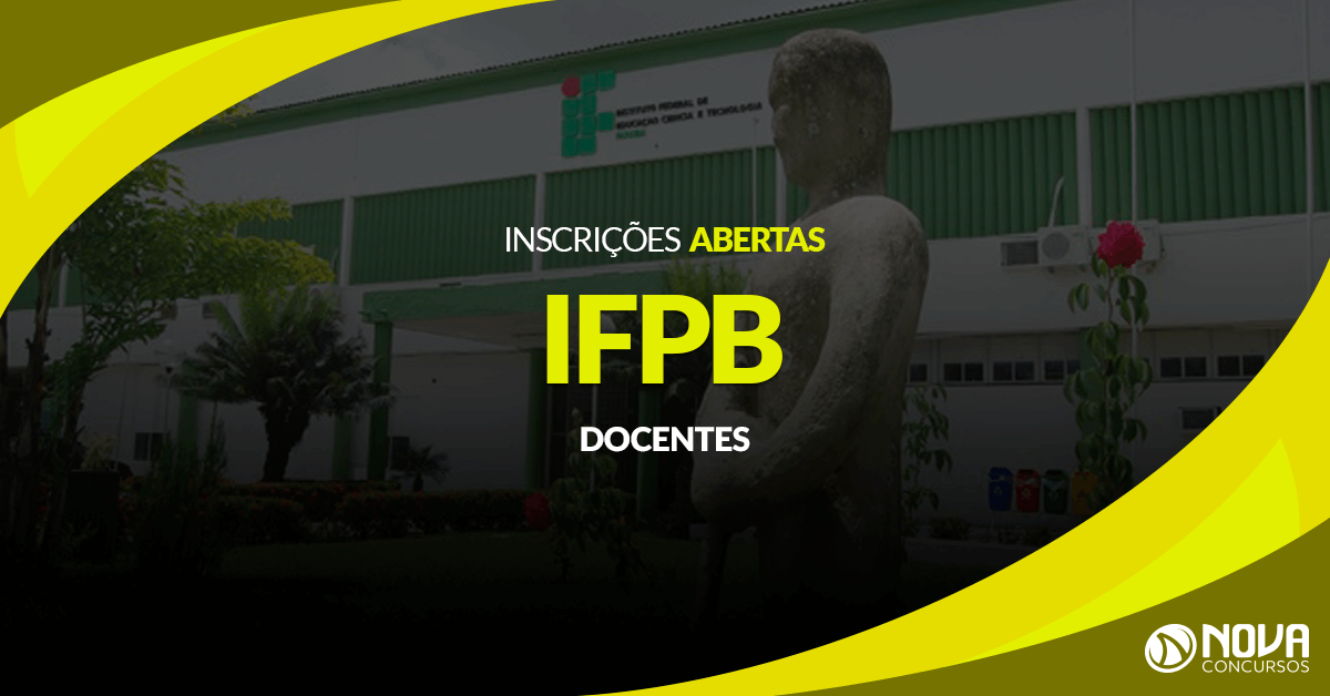 Concurso IFPB Docentes: Inscrições estão abertas!