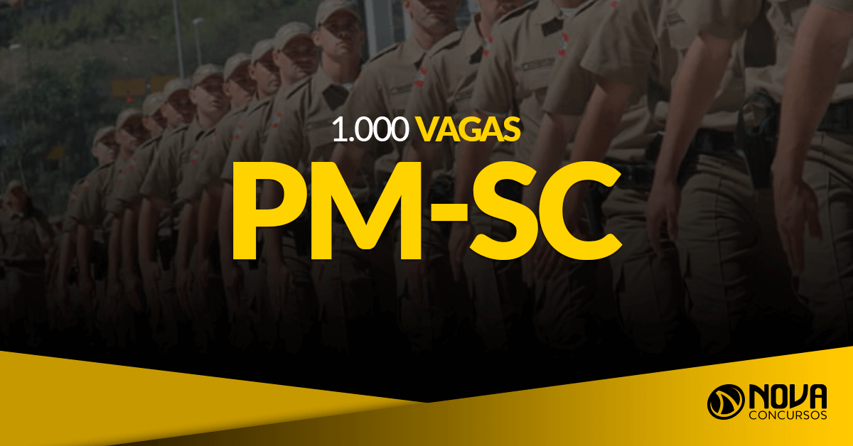 Concurso PM-SC: 1.000 vagas anunciadas!