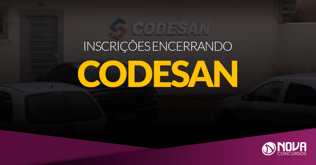Concurso CODESAN de Santa Cruz do Rio Pardo – SP: Inscrições encerrando!