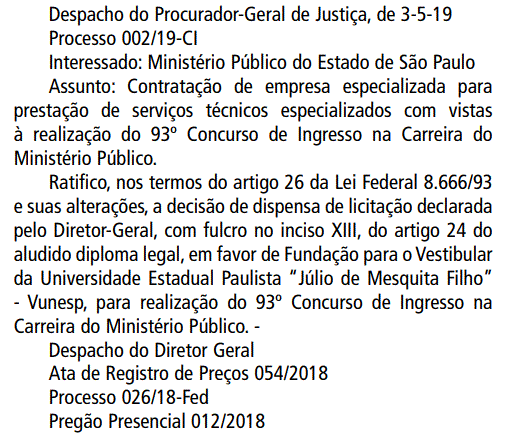 Concurso MP-SP Promotor: Banca examinadora está formada! 2 Nova-despacho