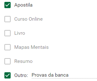 Materiais usados por Ricardo, aprovado no Concurso da PM-SE