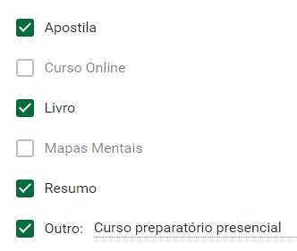 Materiais usados pela aprovada no SEE-SP