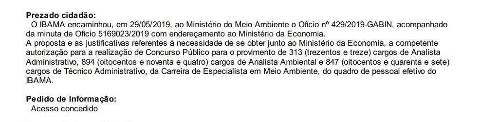 Concurso IBAMA: 2.054 vagas solicitadas ao Ministério da Economia! 1 IBAMA