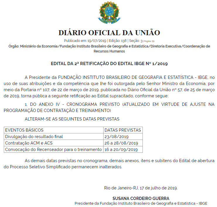Concurso IBGE Temporários: Cronograma do Censo Experimental é alterado! 1 IBGE