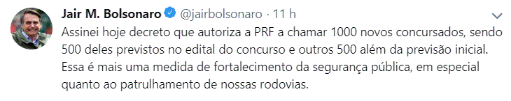 Concurso PRF: Presidente autoriza chamada de 1.000 aprovados! 3 PRF presidente