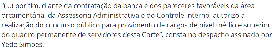 Concurso TJ AM: Despacho confirma a realização de concurso! 3 TJ AM