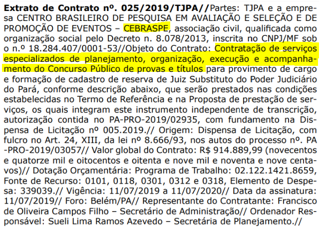 Concurso TJ PA: Banca organizadora é contratada! 1 TJ PA