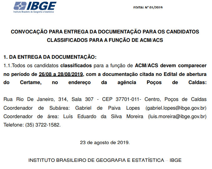 Concurso IBGE Temporários: Iniciada as convocações para 209 vagas! 1 IBGE 2