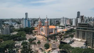 fotografia da vista da cidade de chapecó