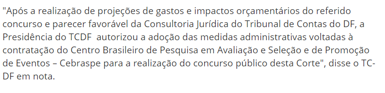 Concurso TCDF: Certame é autorizado, oferta será de 12 vagas! 2 888