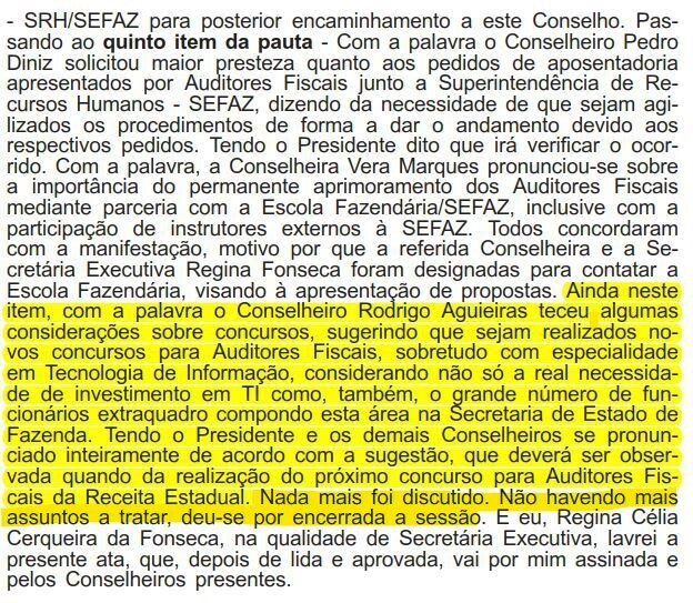 Concurso SEFAZ RJ: Novo certame é sugerido pelo Conselho! 1 Captura 05