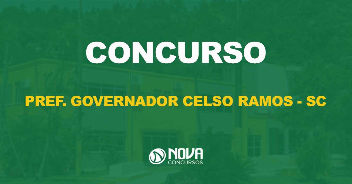 Concurso Pref. Governador Celso Ramos – SC: Edital publicado. 25 vagas!