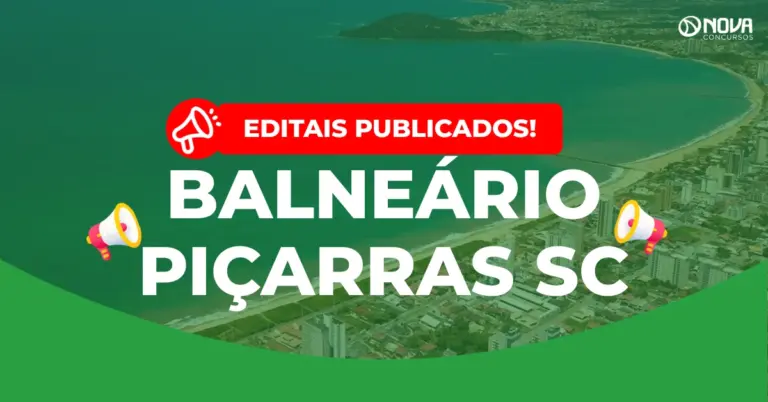 Concurso Balneário Piçarras SC: Foram publicados os editais! 42 vagas!