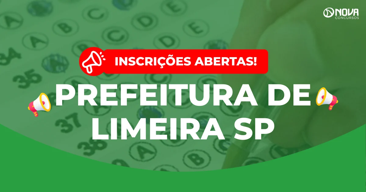 Concurso Prefeitura de Limeira SP: Inscrições abertas com vagas temporárias para Professores!