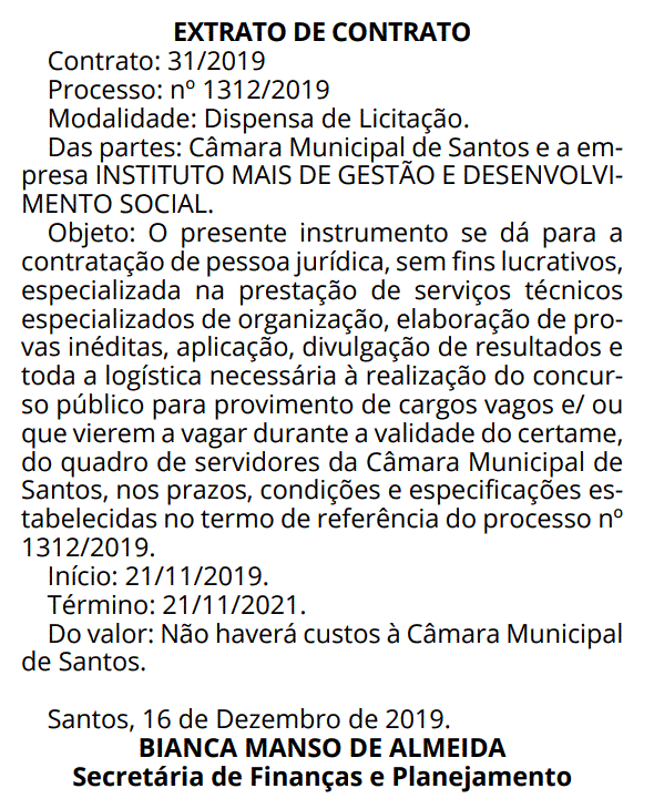 Concurso Câmara de Santos - SP: Banca organizadora é contratada! 1 Camara de Santos 1