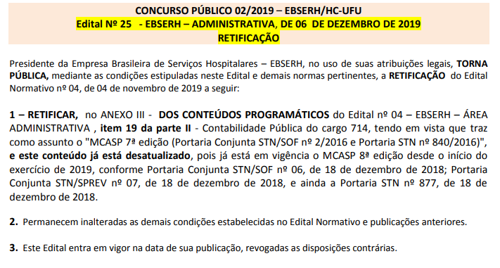 Concurso Ebserh HC Uberlândia: Edital do certame é retificado! 1 ebserh hc ufu