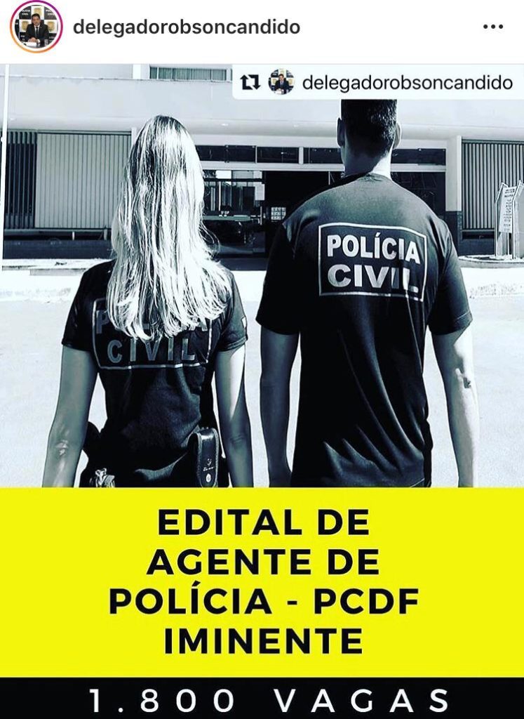 Concurso PCDF Agente: Edital com 1,8 mil vagas sairá no primeiro semestre de 2020! 1 PCDF Agente