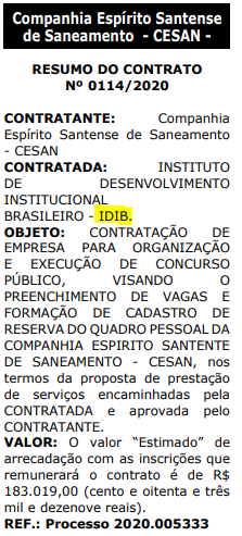 Concurso CESAN ES: Banca organizadora definida; edital com vagas para níveis médio e técnico! 1 CESAN ES banca