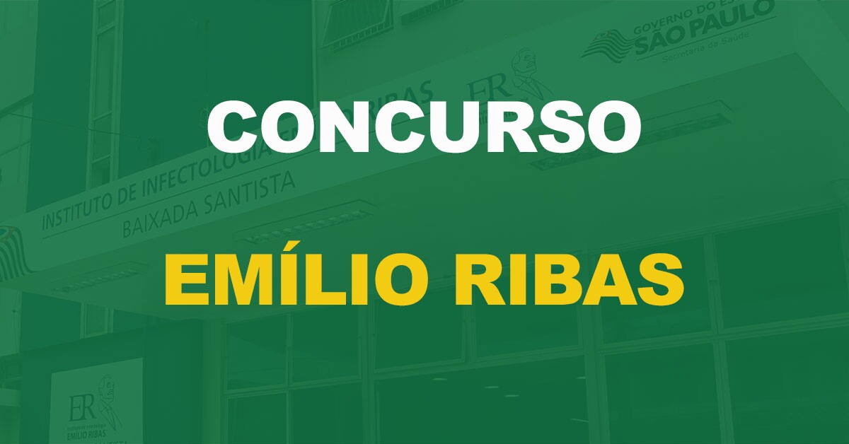 Concurso Emílio Ribas: Inscrições encerrando em 07/12. 98 vagas!