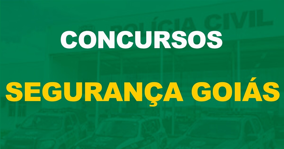 Concurso Segurança Pública Goiás: Quatro editais com 3.376 oportunidades. Confira!