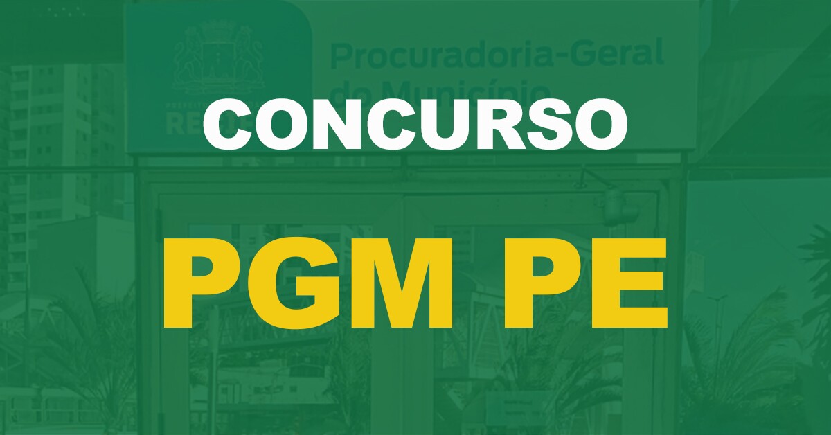 Concurso PGM PE: Comissão formada. Edital em breve!