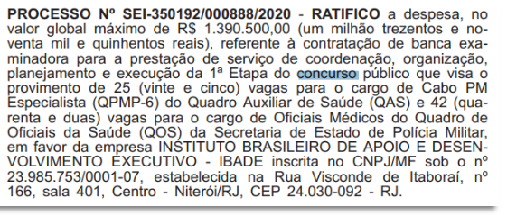 Concurso PMERJ Saúde: Ibade é a banca. Oferta de 67 vagas! 1 banca41