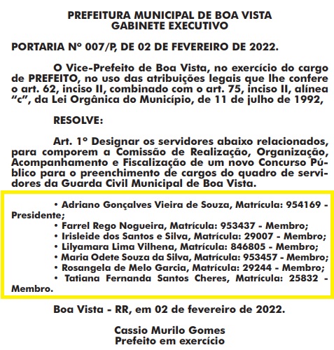 Prefeitura Municipal de Boa Vista