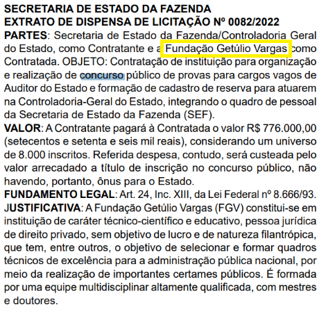 Concurso CGE SC define a FGV como banca organizadora da próxima seleção! 1 fgv