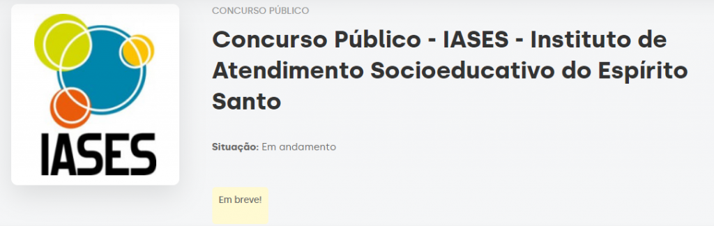 Concurso IASES: Banca disponibiliza página do certame. Edital iminente! 1 printi