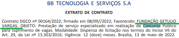Concurso Banco do Brasil (BBTS): Confira os locais de atuação dos aprovados! 1 fgv bbts