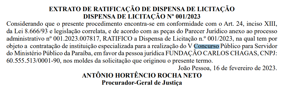 Concurso MPPB: Banca definida. Edital previsto para sair em fevereiro! 1 image 315