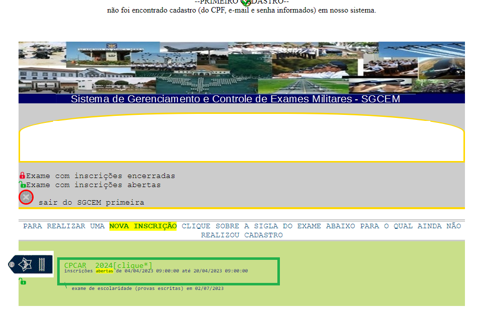 Concurso EPCAR 2024 inscrições abertas: Saiba como participar! 3 terceira passo 2