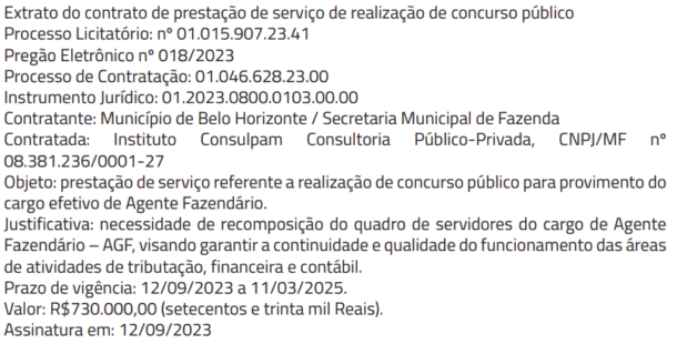 Concurso ISS BH: Instituto Consulpam é a banca escolhida! 1 image 12