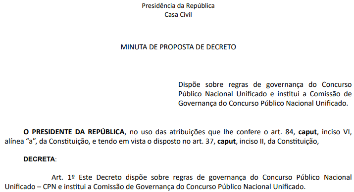Concurso Nacional Unificado: Detalhes da proposta são divulgadas pelo Governo! 1 image 146