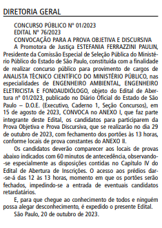 Concurso MP SP: nomeado fiscal de contrato para analista; veja como serão  as provas