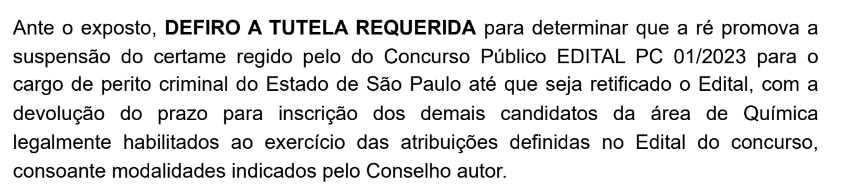 Concurso PC SP: Prova de Perito está suspensa? Entenda a decisão! 1 suspensao