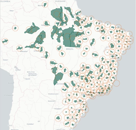 Locais de prova do Concurso Nacional Unificado 2025! 1 mapa concurso nacional unificado
