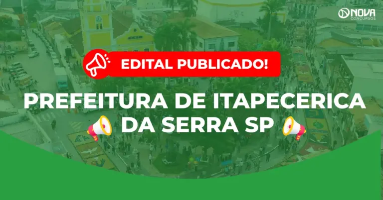 Concurso Prefeitura de Itapecerica da Serra SP: Publicado edital com 121 vagas!