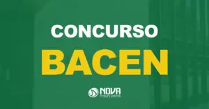 Fachada do Banco Cetral do Brasil com texto sobre a imagem concurso Bacen