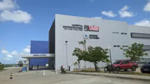 Fotografia da fachada da Fundação PB Saúde