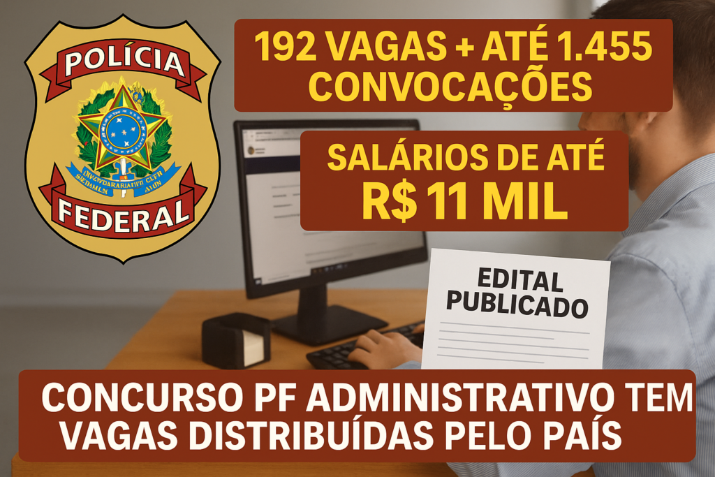 Concurso PF Administrativo: Distribuição das vagas por estado! 1 PF Administrativo 1